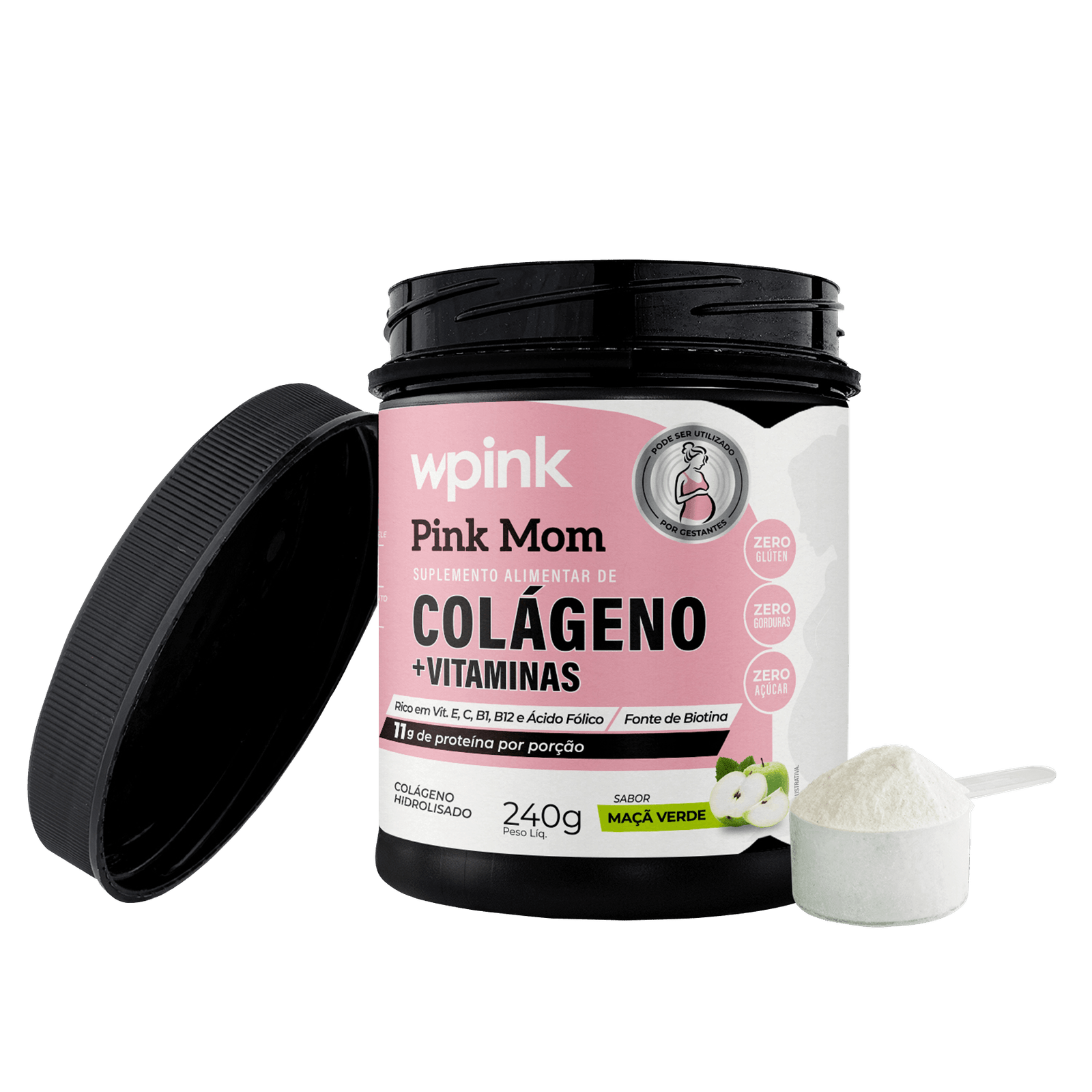 colágeno pink mom maçã verde - 240g - wp - Image 2