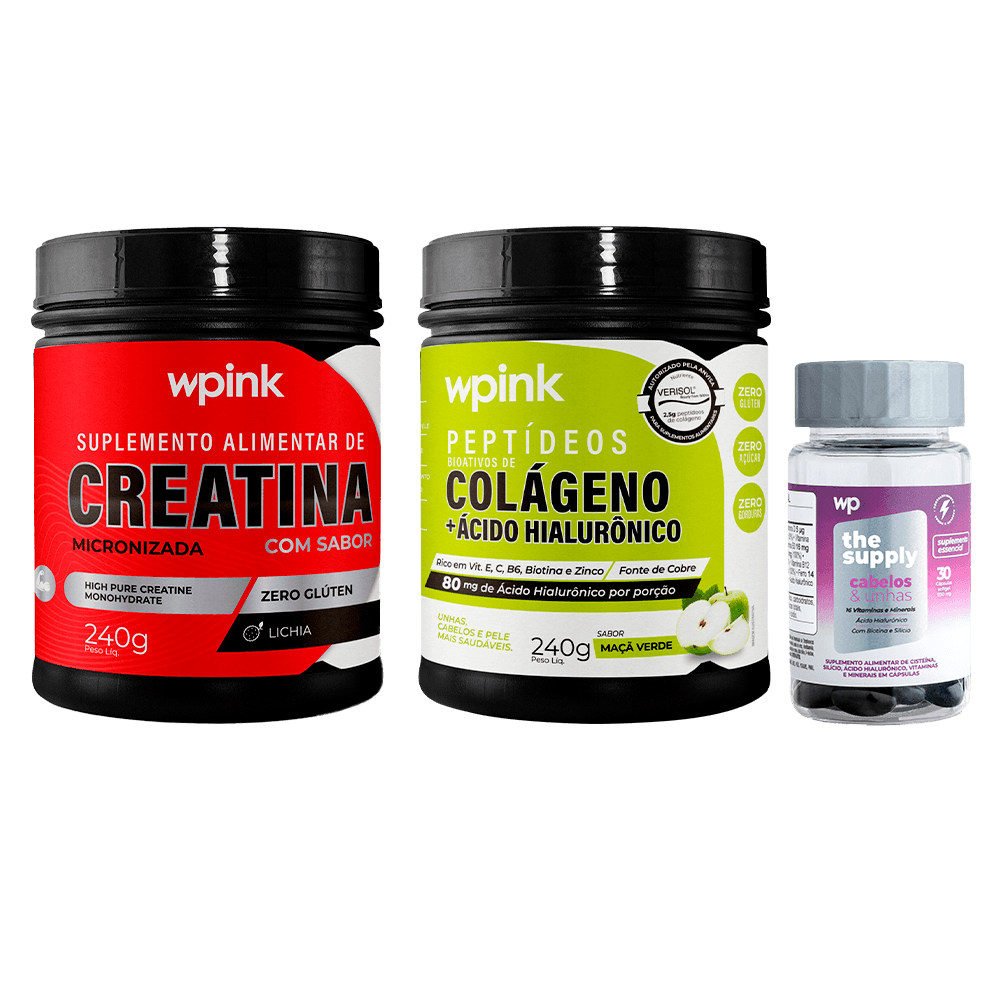 colágeno de maçã verde + creatina de lichia + cabelos e unhas - wp