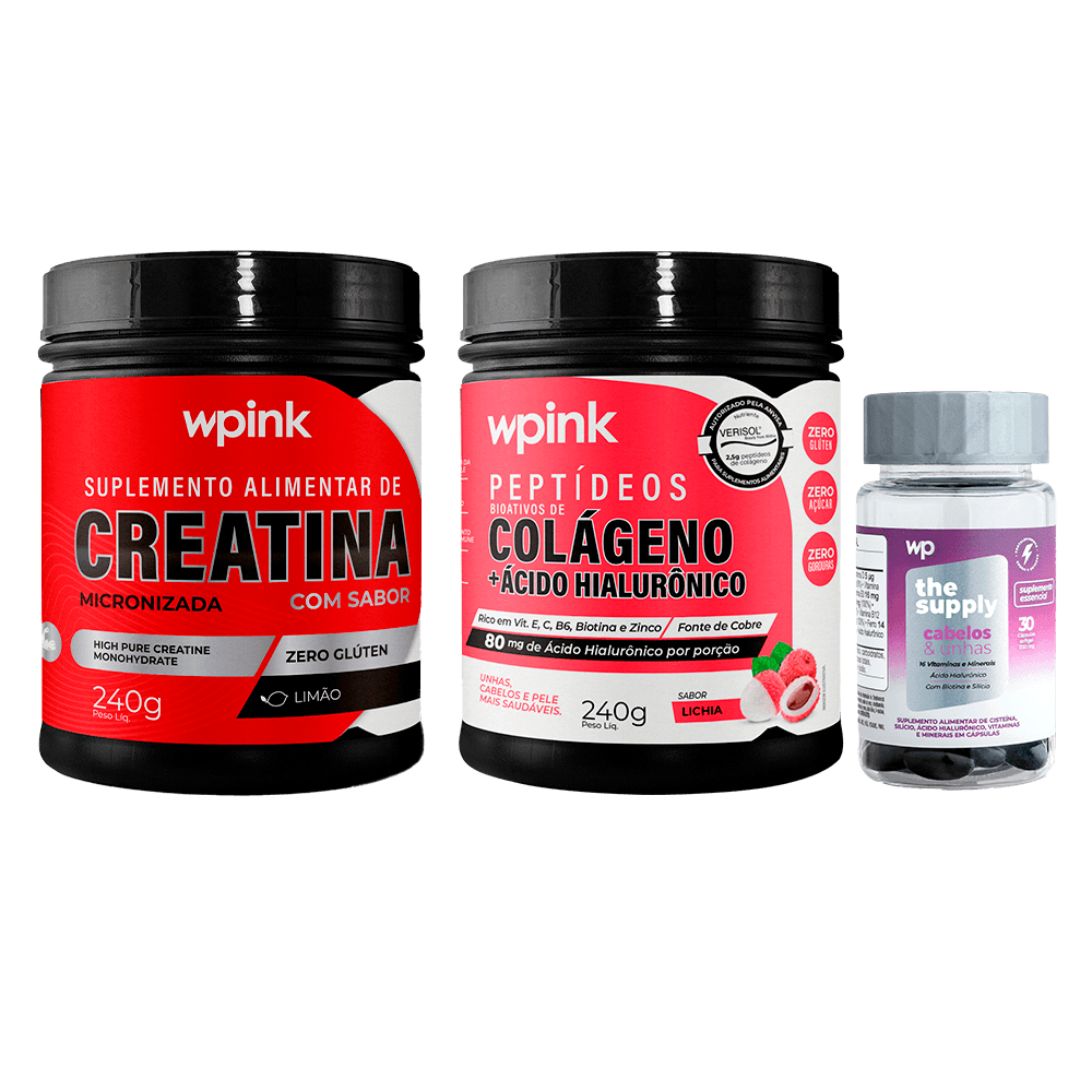 colágeno de lichia + creatina de limão +cabelos e unhas - wp