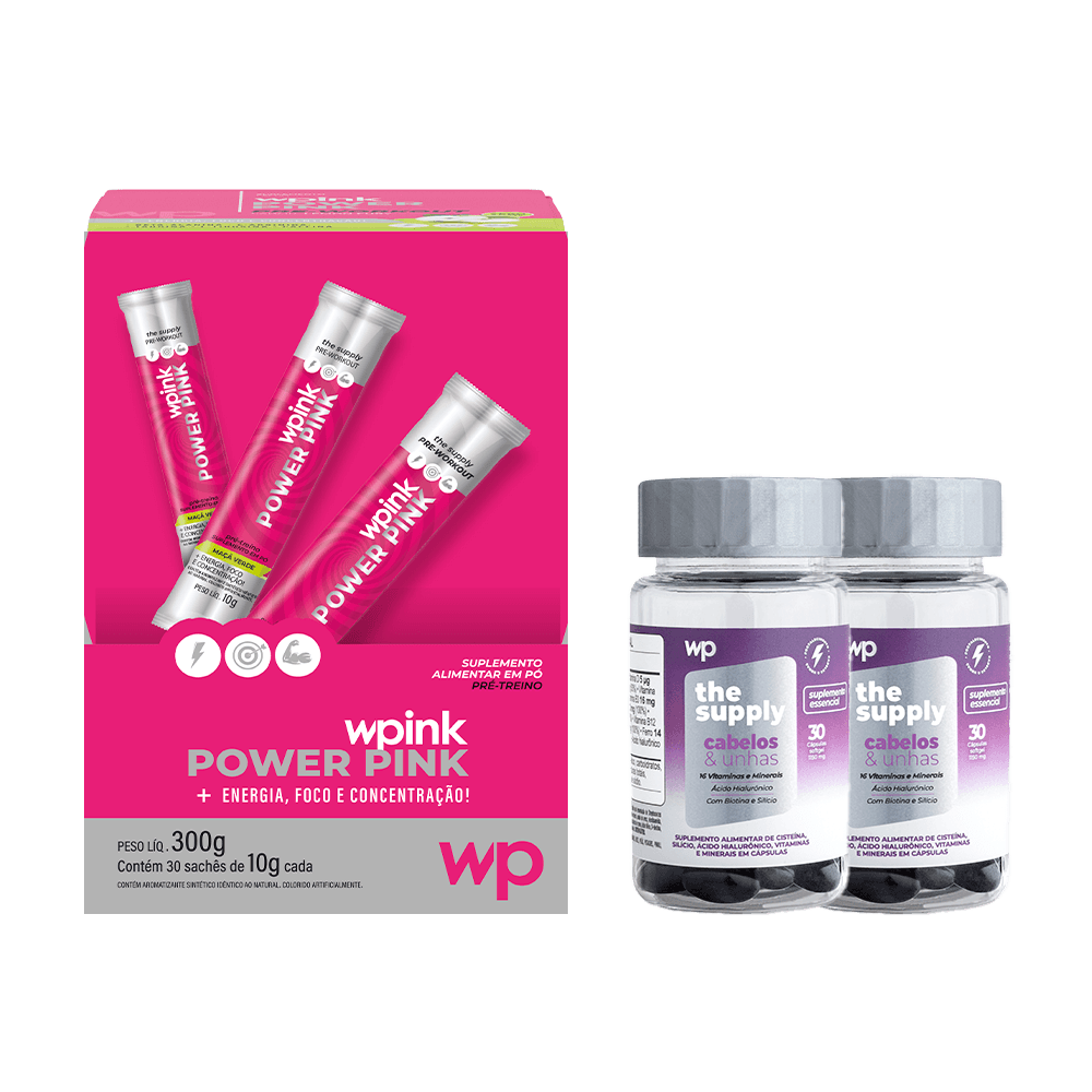 power pink de maçã verde + 2 cabelos e unhas