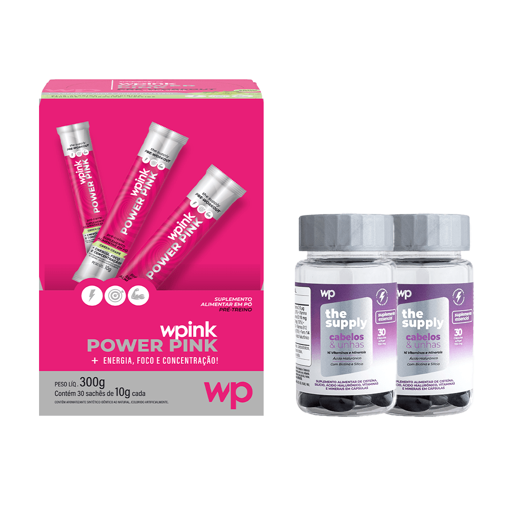 power pink de uva verde + 2 cabelos e unhas