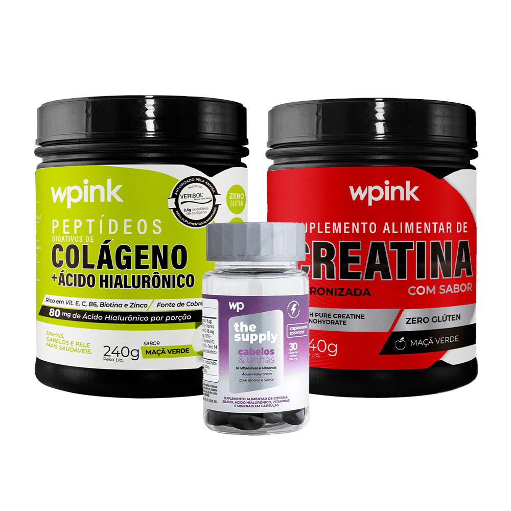 colágeno de maçã verde + creatina maçã verde+ cabelos e unhas - wp