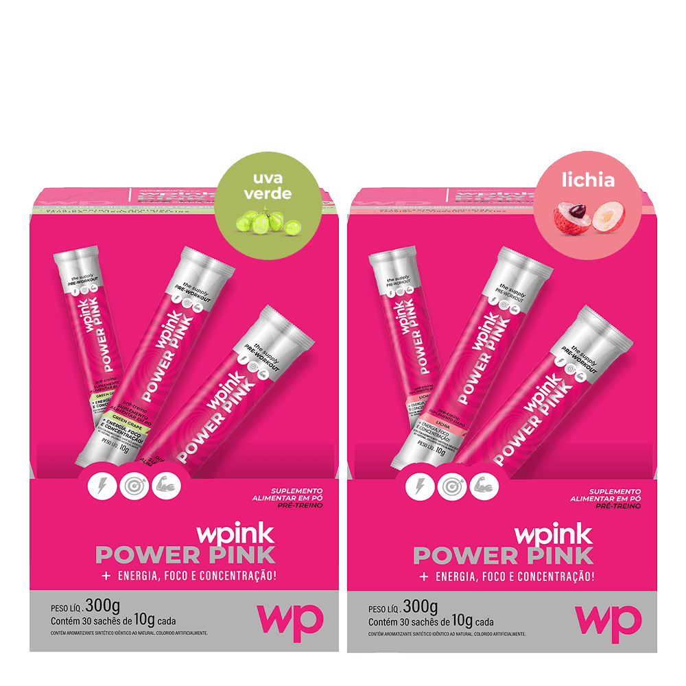 power pink de uva verde 300g + power pink de lichia 300g - WP