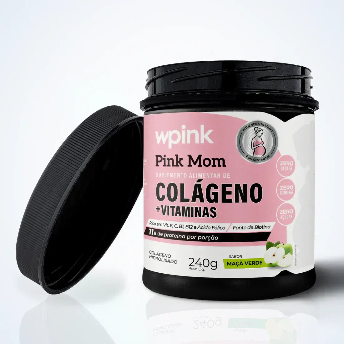 colágeno pink mom - maçã verde - 240g - wp - Image 2
