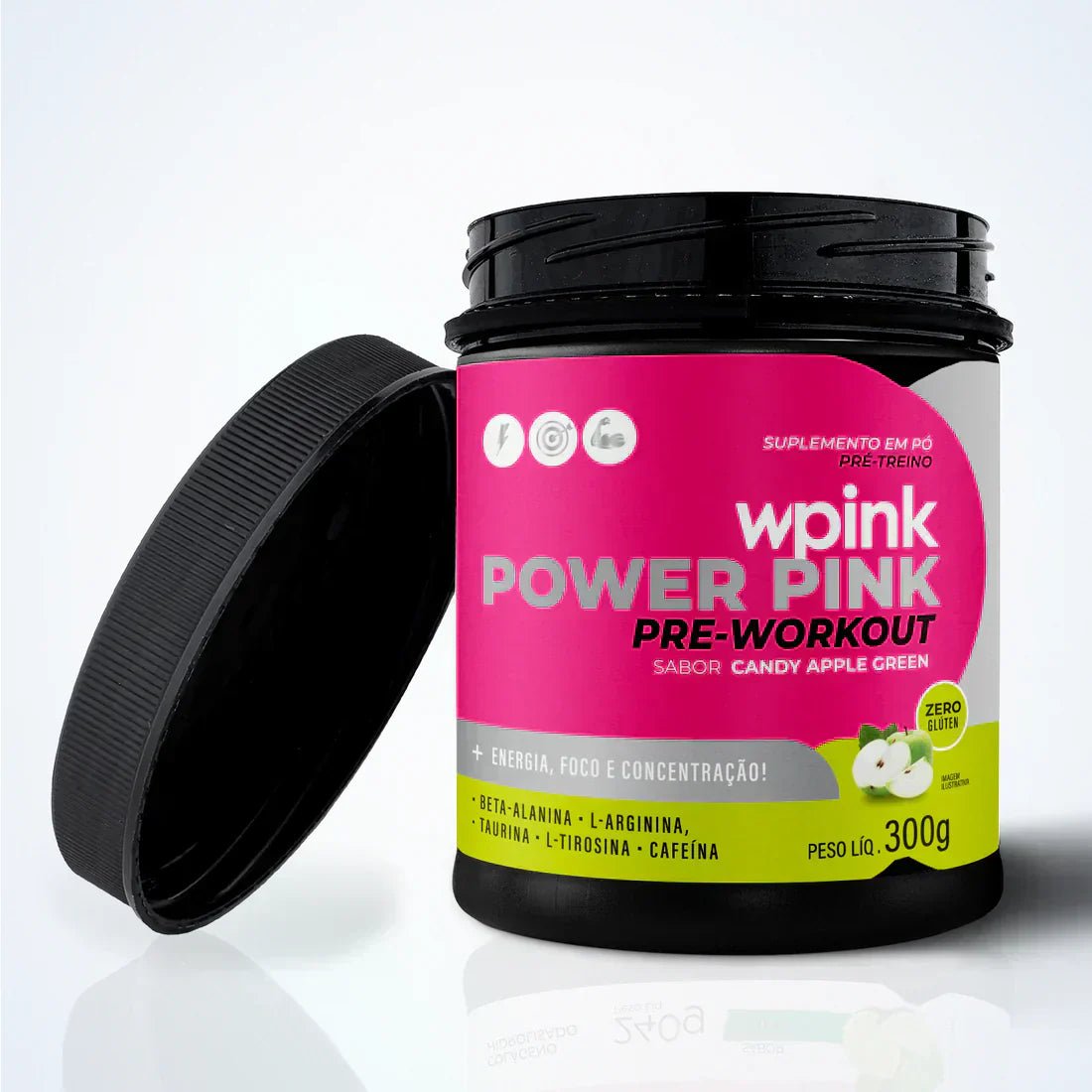 super power pink maçã verde - pré-treino - 300g - Image 2