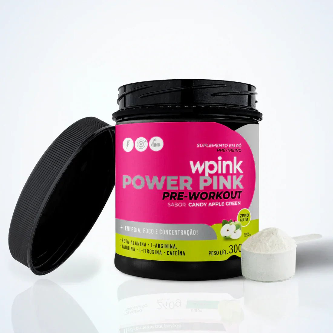 super power pink maçã verde - pré-treino - 300g - Image 3