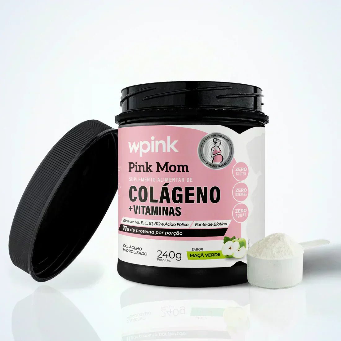 colágeno pink mom - maçã verde - 240g - wp - Image 3