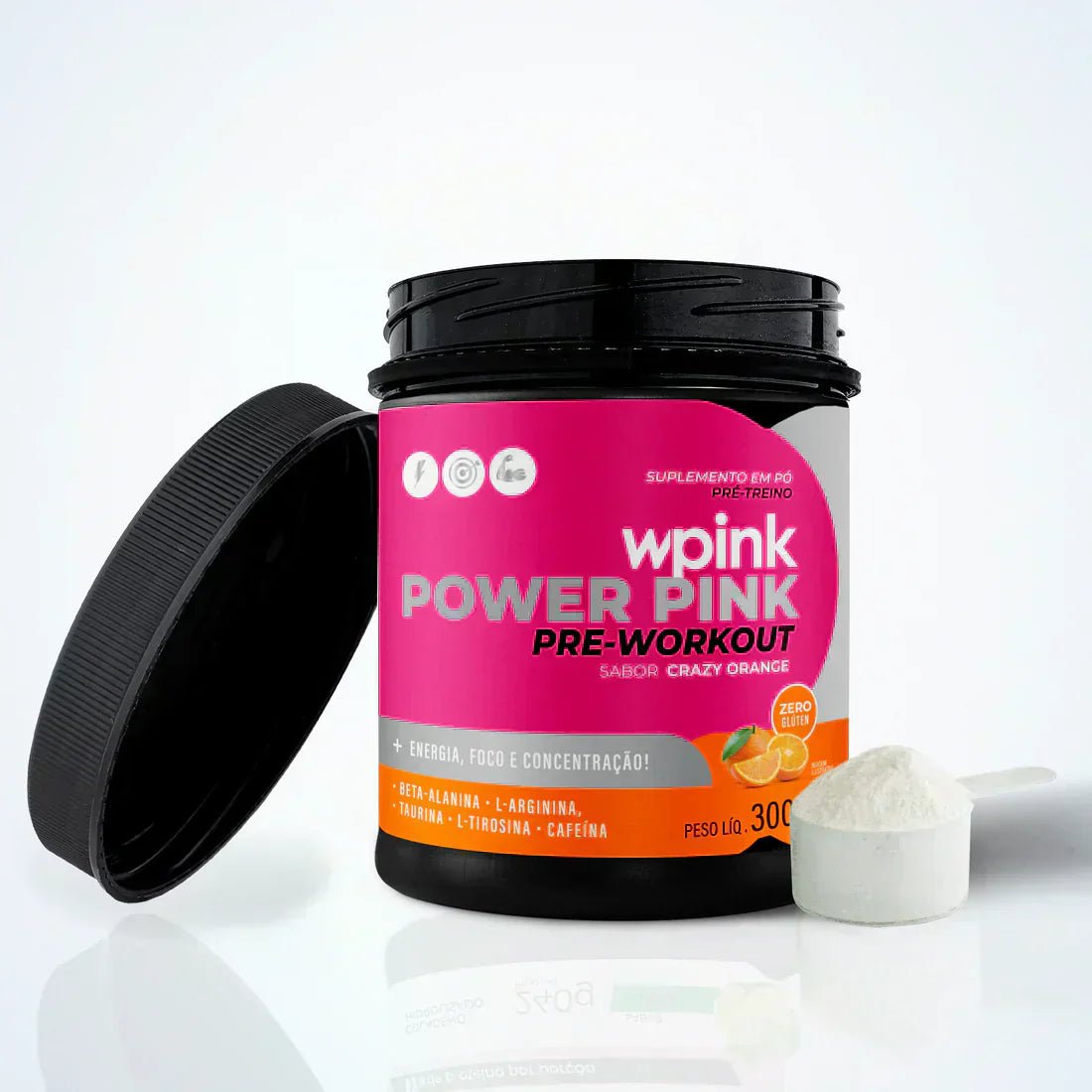 super power pink laranja - pré-treino - 300g - Image 3