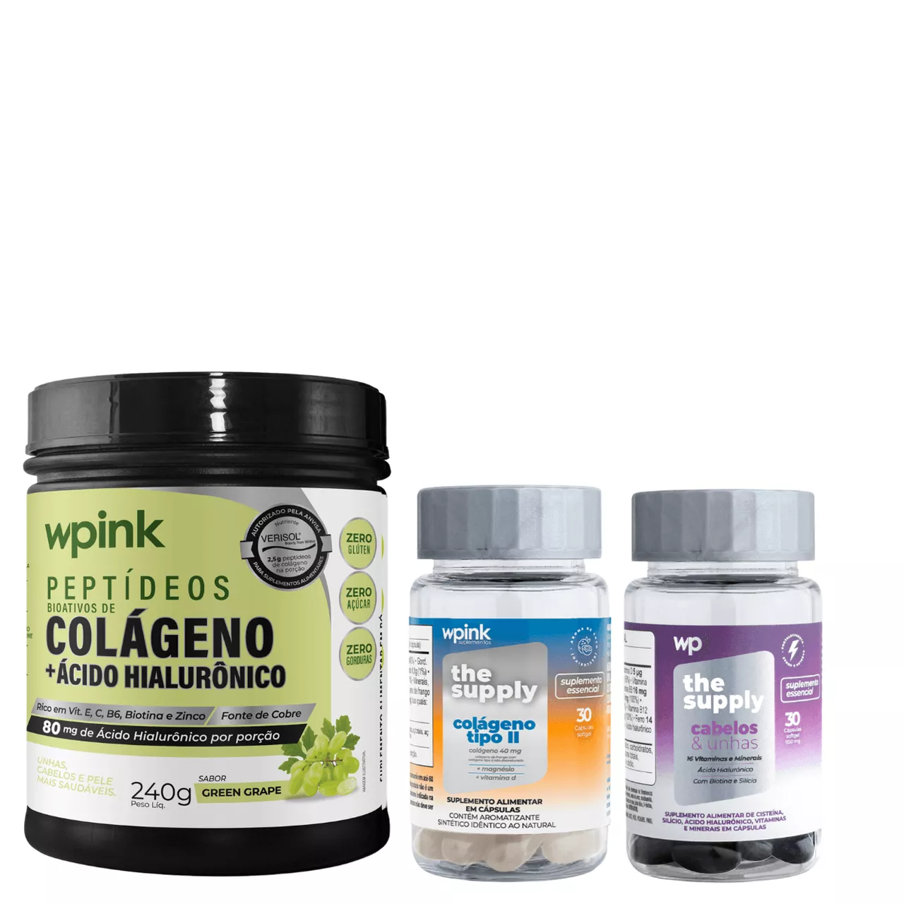 colágeno tipo II + colágeno de uva verde + cabelos e unhas - wp