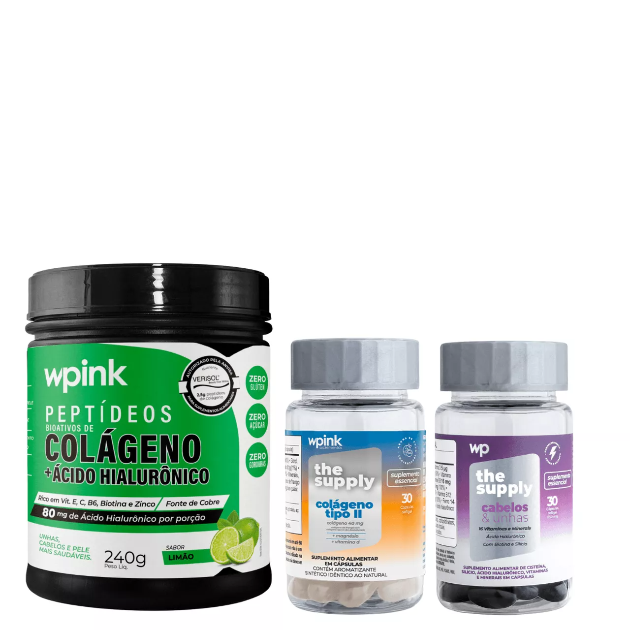 colágeno tipo II + colágeno de limão + cabelos e unhas - wp